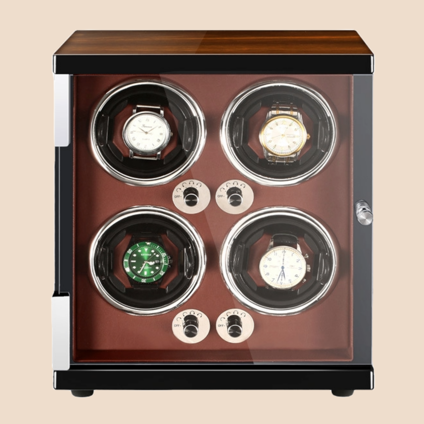 SG Watch Winder Box Individual 4/6/9 Slots Automatic Self-Winding Box with LED light Luxury Model
