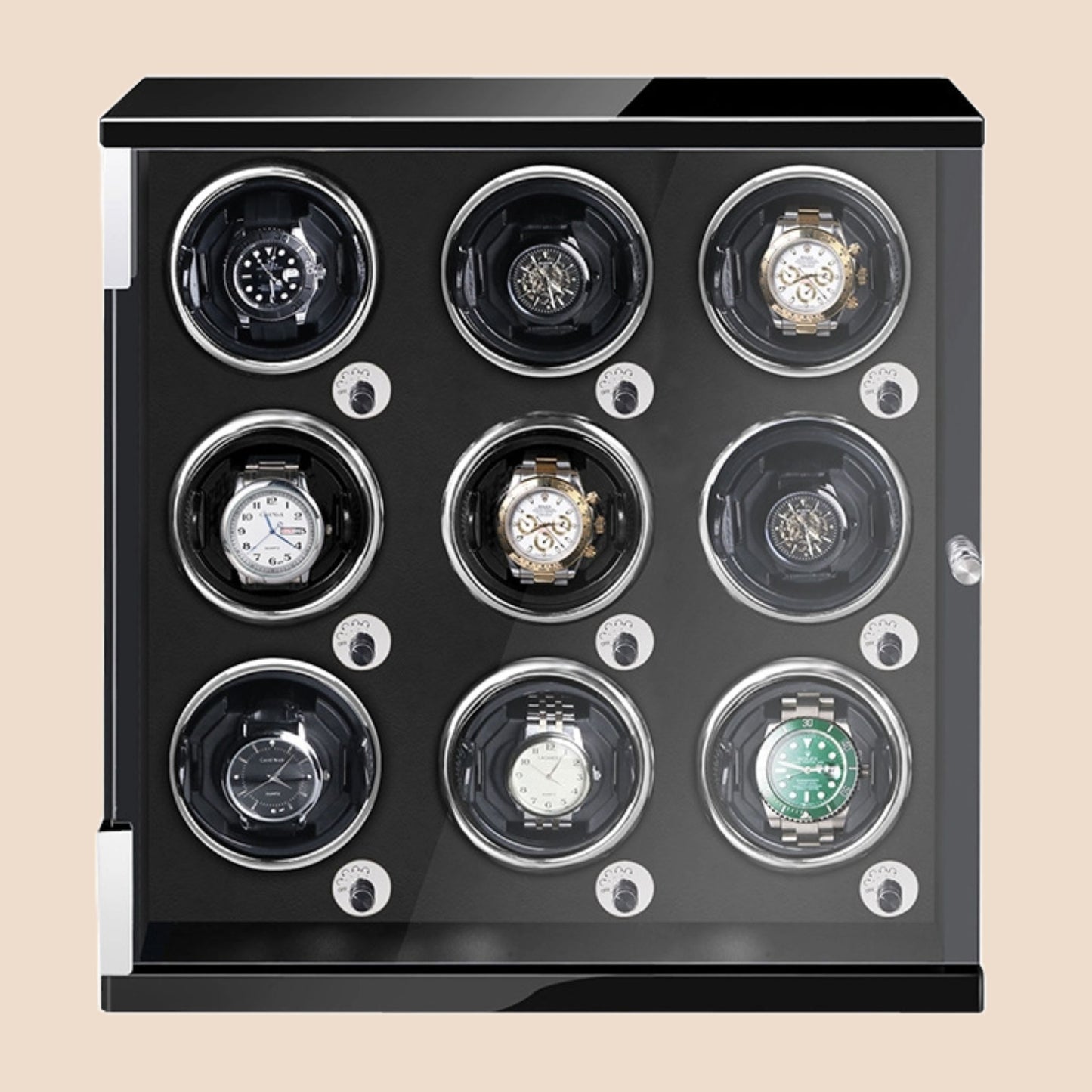 SG Watch Winder Box Individual 4/6/9 Slots Automatic Self-Winding Box with LED light Luxury Model