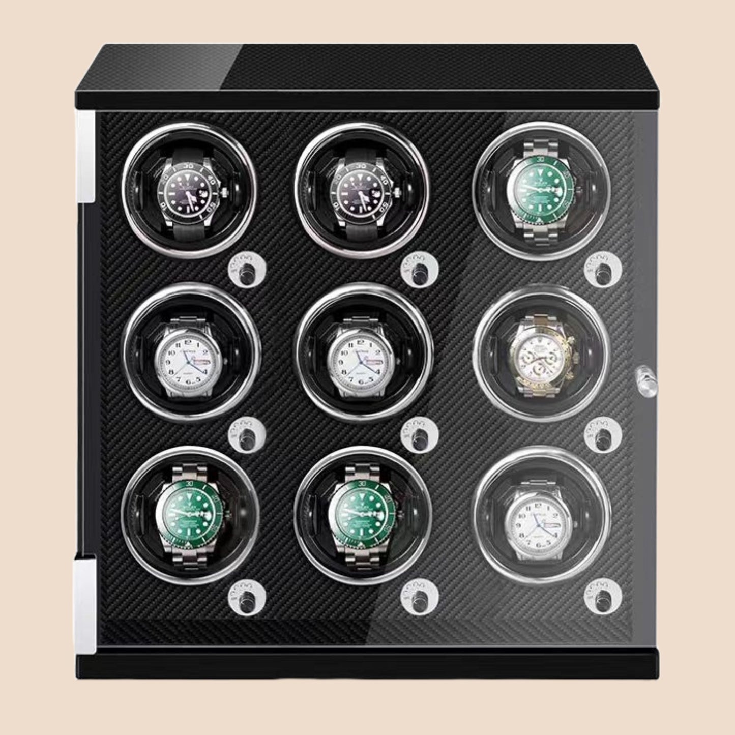 SG Watch Winder Box Individual 4/6/9 Slots Automatic Self-Winding Box with LED light Luxury Model